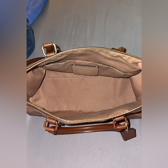 Coach Tan and Brown Signature Satchel - Picture 3 of 3
